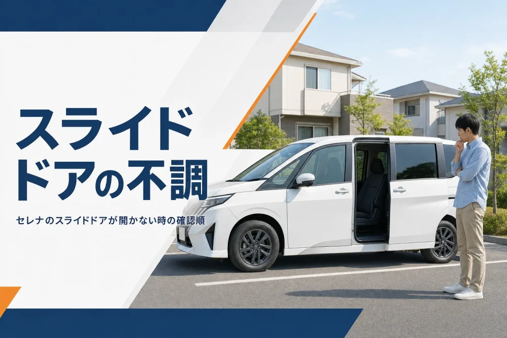 セレナのスライドドアが開かない時のイメージ
